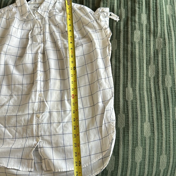 Madewell Central Tie-Sleeve Shirt in Windowpane size XS - Picture 4 of 8